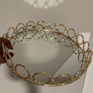 Multiple purpose tray in gold